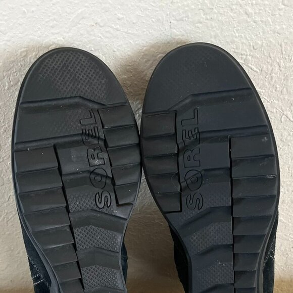 Sorel Leather Evie Black Leather Waterproof Outdoor Side-zip Boots Sz 8.5 - Picture 7 of 10